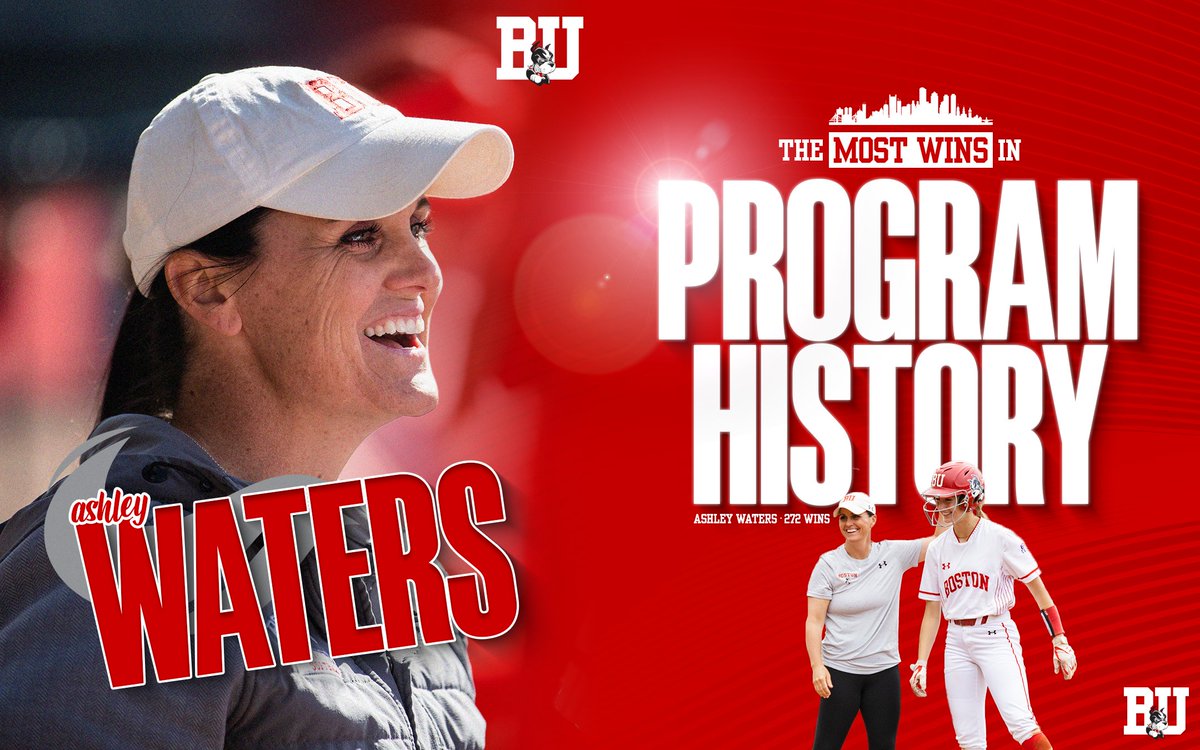 🙌 <a href="/ashley3waters/">Ashley Waters</a>. With our 8-0 (6) win over Binghamton, you are #BUSB's all-time career wins leader at 2️⃣7️⃣2️⃣ victories‼️

#ProudToBU #DawgsEat #NCAASoftball 🐾🥎❤️🤗

<a href="/NFCAorg/">National Fastpitch Coaches Association</a> | <a href="/NCAASoftball/">NCAA Softball</a>