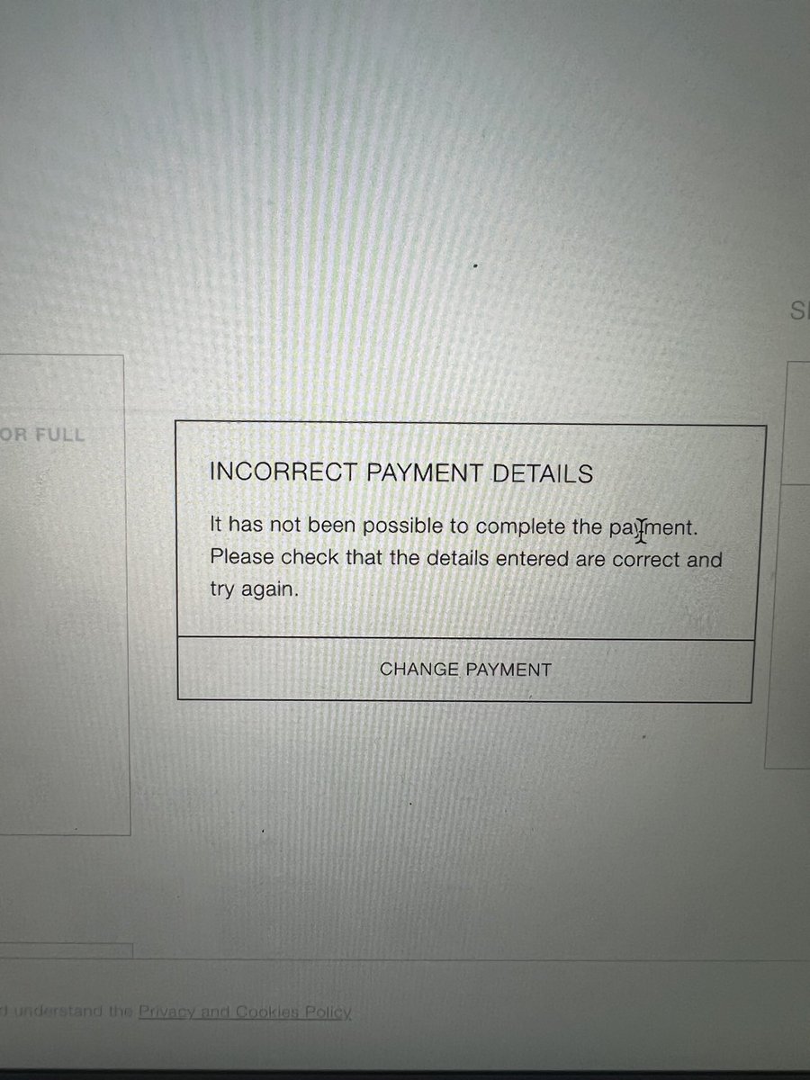 Lost all patience with <a href="/ZARA/">ZARA</a> <a href="/ZARA_Care/">ZARA CARE</a> trying to make a purchase with two gift cards! Yes I’ve reset cookies, cache, on iPhone and laptop, and activated gift cards and your website still gives me this message….oh and your chat agents are useless! Appalling customer experience