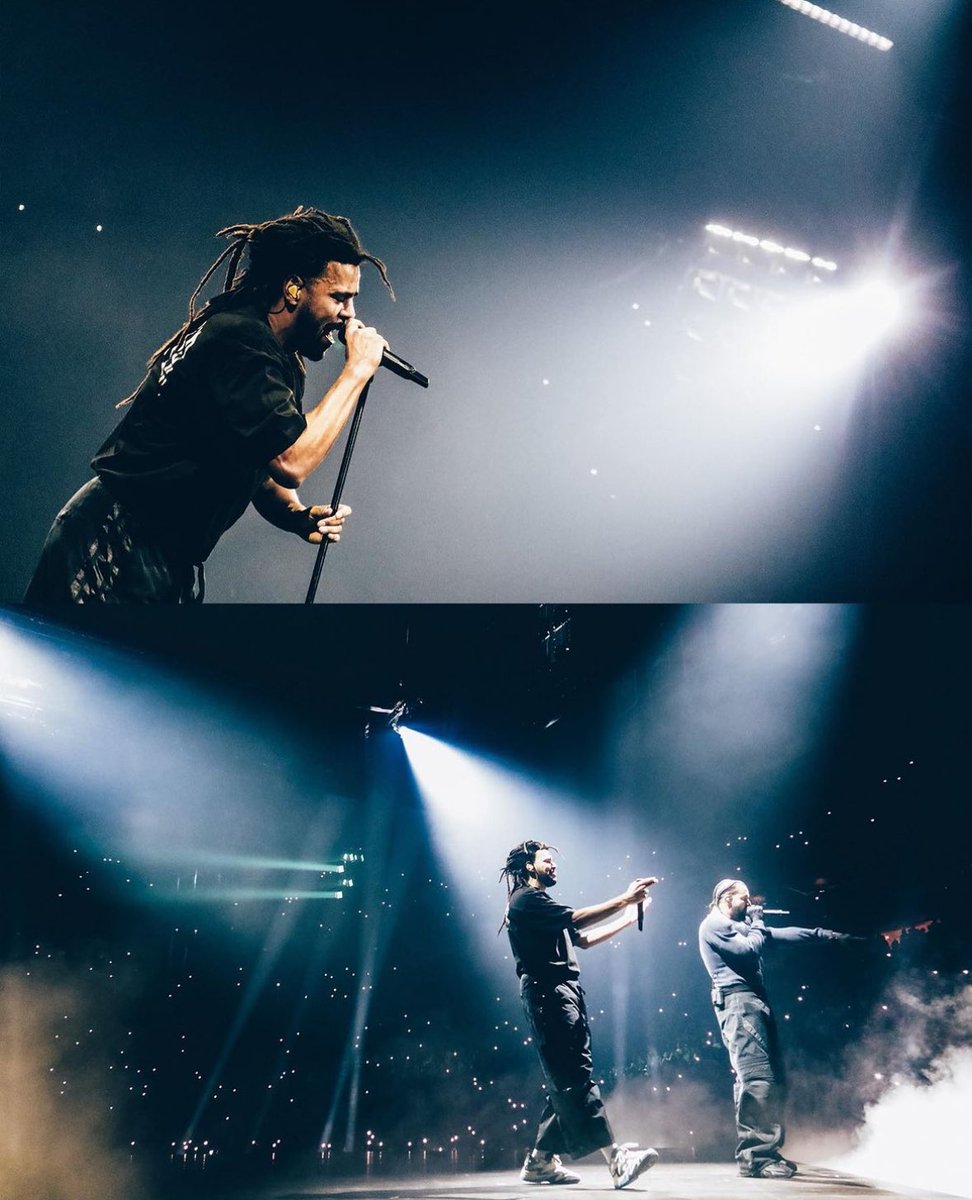 J. Cole &amp; Drake in Nashville last night 🫡