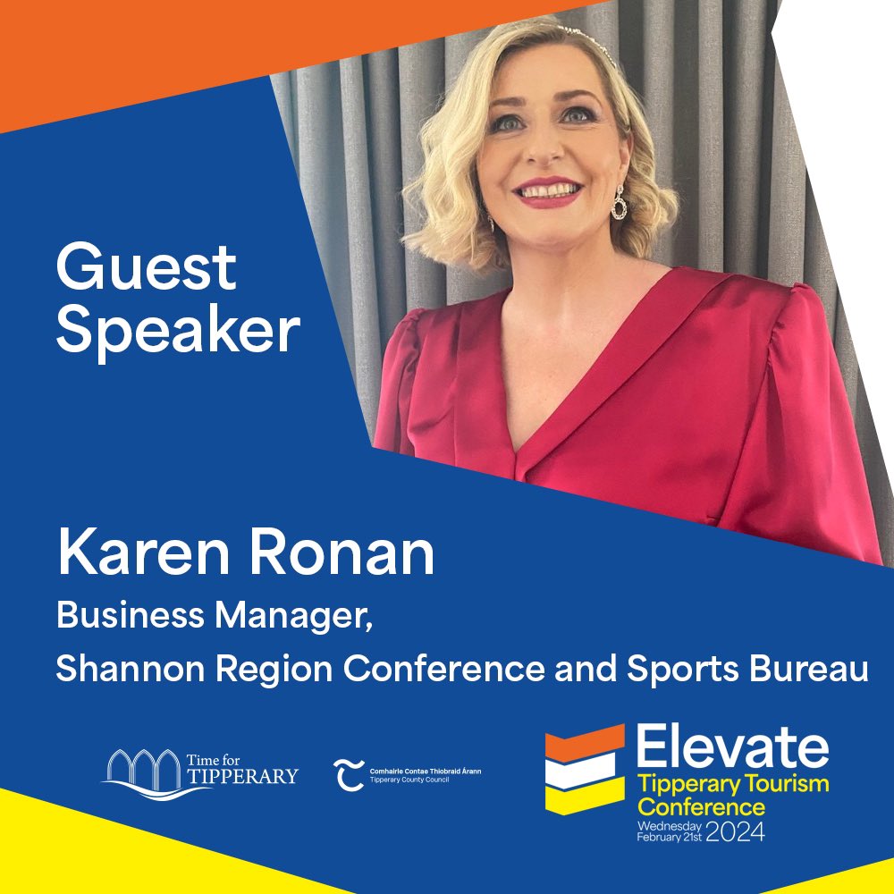 We're delighted to introduce you to more speakers 👉 Tina O’Dwyer - CEO of The Tourism Space 👉 Caroline Rice - Tourism Marketing and Development Officer for Tipperary County Council 👉 Karen Ronan - Business Manager for Shannon Attendance is FREE, 𝐑𝐞𝐠𝐢𝐬𝐭𝐞𝐫 𝐓𝐨𝐝𝐚𝐲