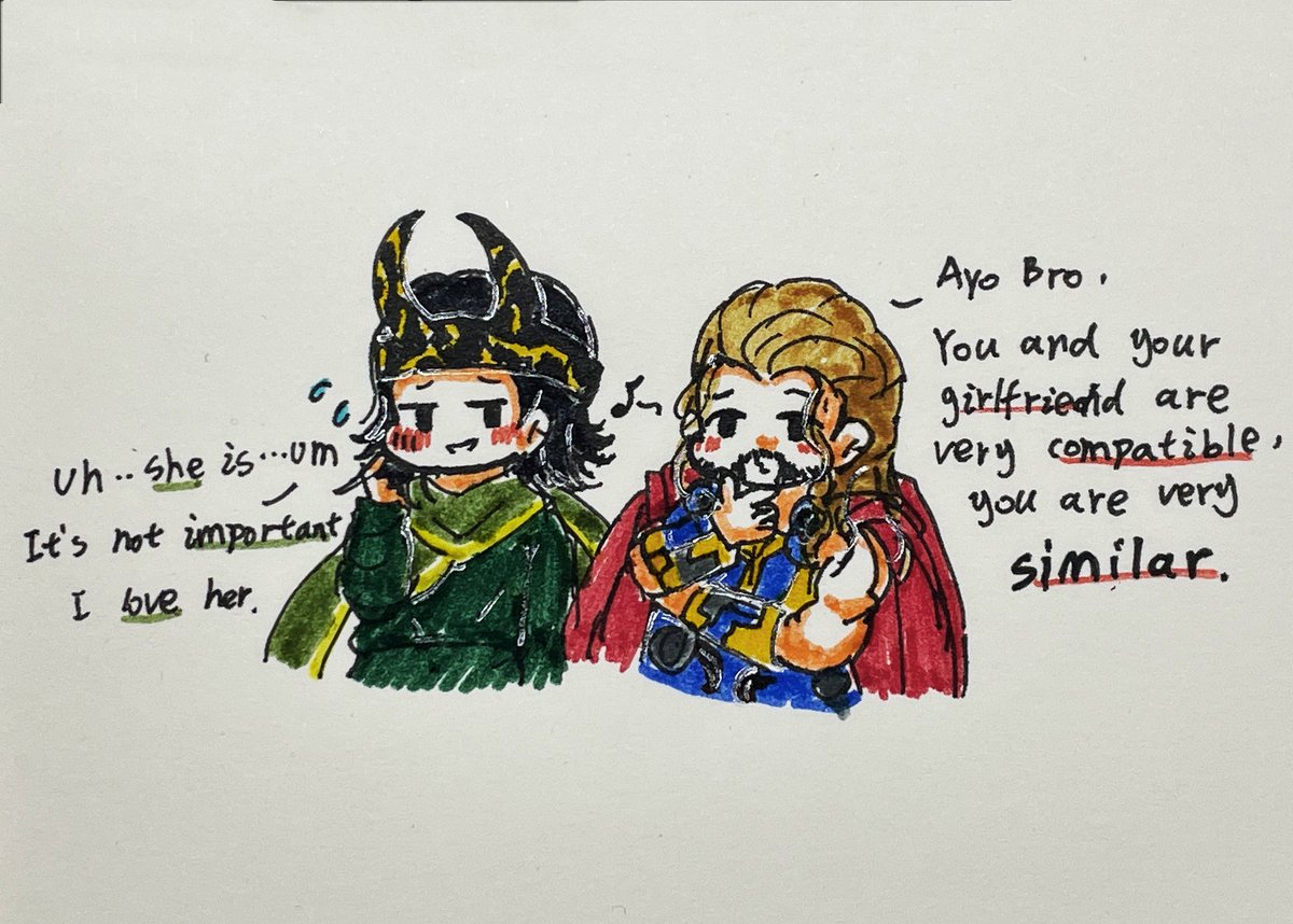 Mousse186468's tweet photo. 🔨: Bro, your girlfriend is very similar to you!
🗡: Mmm……
#sylki #thorjane https://t.co/04KNSdd3Qk