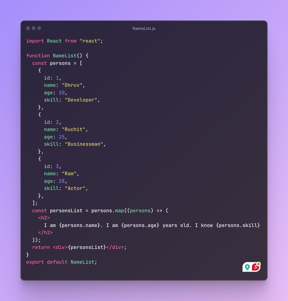 DhruvKathrotiya's tweet image. &quot;Day 6&quot; of #50DaysofLearningReact 🌐

Just wrapped up conditional rendering and list rendering. Feeling accomplished! #reactjs #CodingJourney #webdevelopment...🧑🏻‍💻