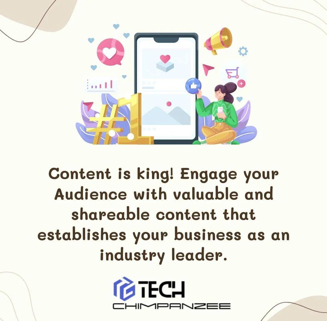 Techchimpanzee's tweet photo. Elevate your brand with captivating storytelling, engaging visuals, and informative articles. At ContentCrown, we understand that content is king, and we're here to help you rule your digital domain. Let's craft compelling narratives that captivate your audience https://t.co/bMD52fxEey