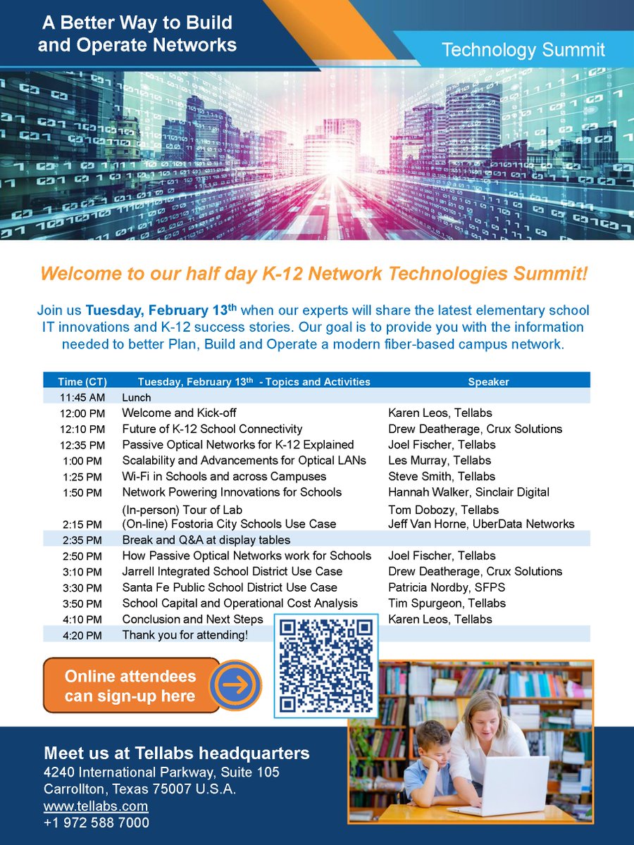 Get a sneak peek at the upcoming K-12 Network Technology Summit! 👀  Haven't registered yet? Don't miss out—secure your spot now! 
bit.ly/3Stf3T9
#K12Connectivity #TechForSchools #NetworkTechnology