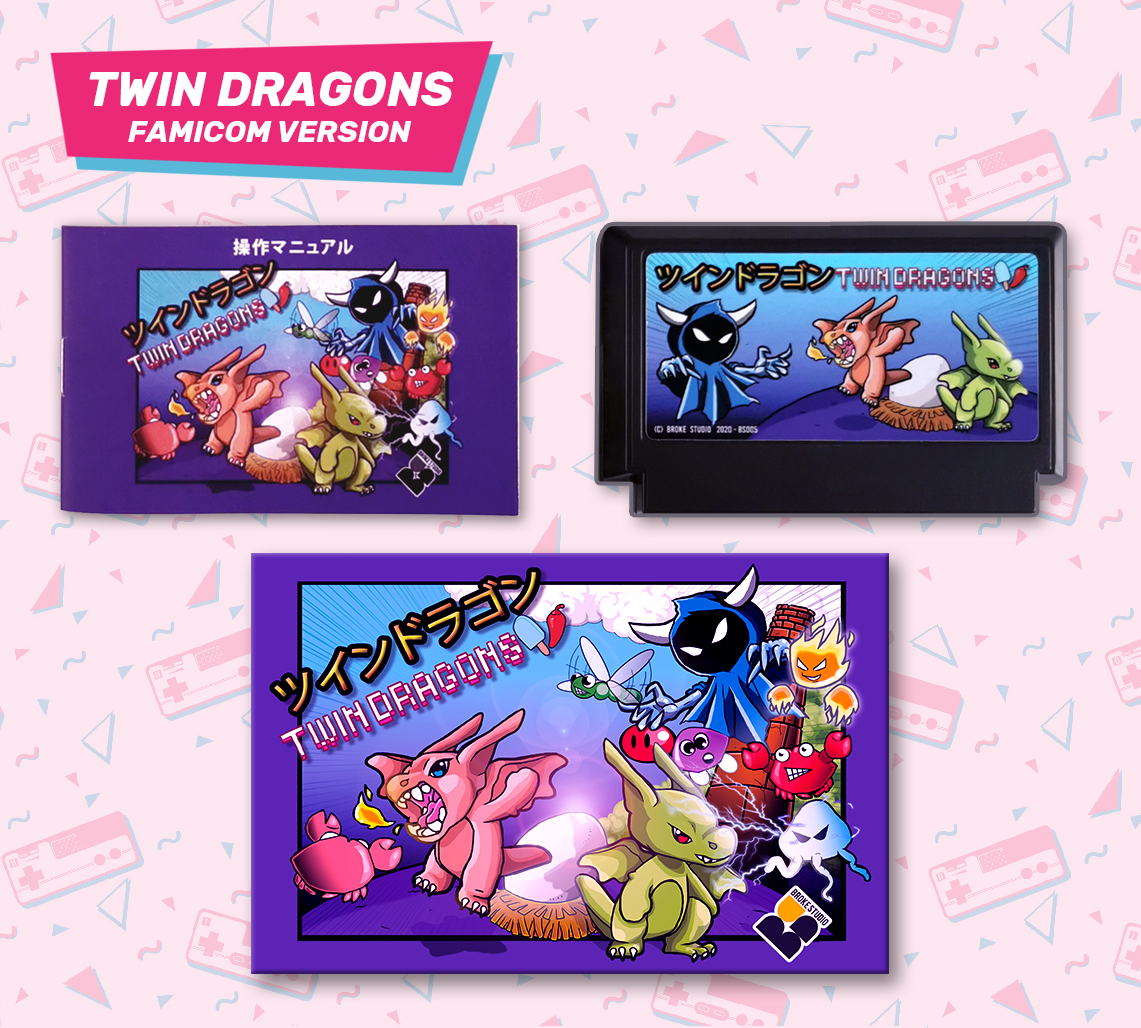 Broke_Studio's tweet photo. 🕹️Twin Dragons is also available for the Famicom.
So you can enjoy our old-school platform game on the iconic japanese version of the first 8-bit console by Nintendo.

➡️ https://t.co/4f4i12BUVH

#nesdev #fcdev #retrogaming #Nintendo #Famicom #homebrew https://t.co/Bc9rBNI1HL