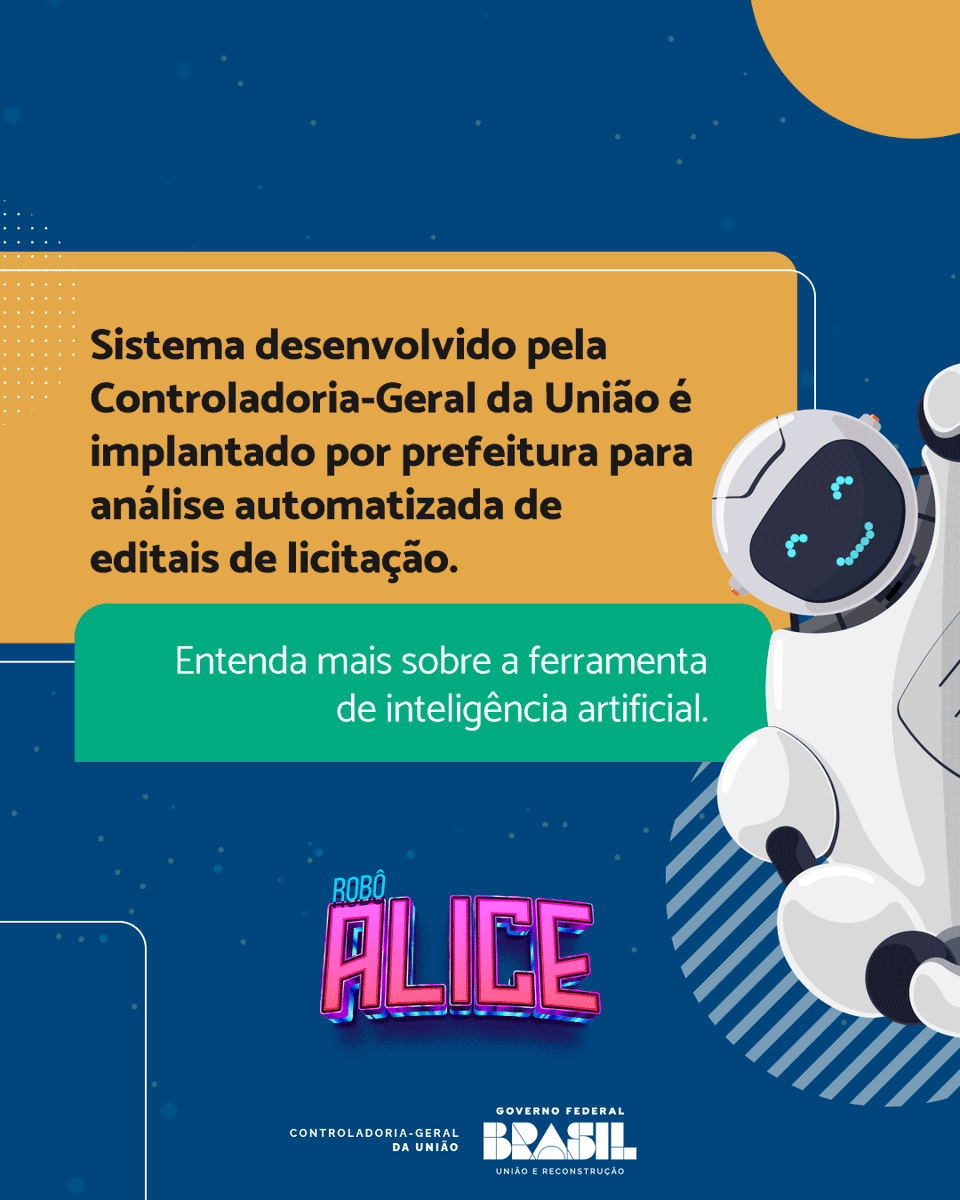 CGUonline's tweet photo. 🤖🦾Ferramenta Alice, unindo CGU e TCU, chega a Maringá! Processos licitatórios agora mais transparentes e eficientes com análise ampliada dos auditores. #Transparência #ControleInterno https://t.co/a4IDLqWRGq