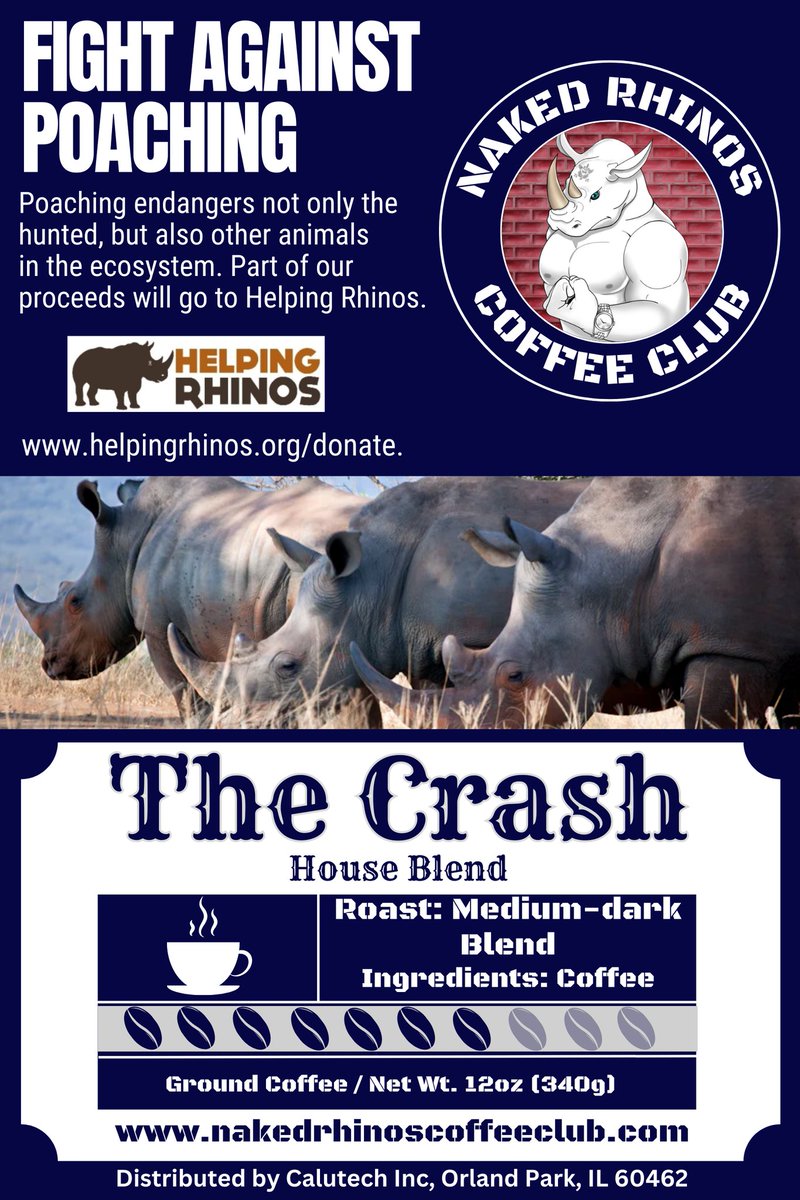 Did you know a herd of Rhinos is called a Crash? Yep, we got that! 
#thecrash #helpingrhinos #freshroasted #coffee #brew
