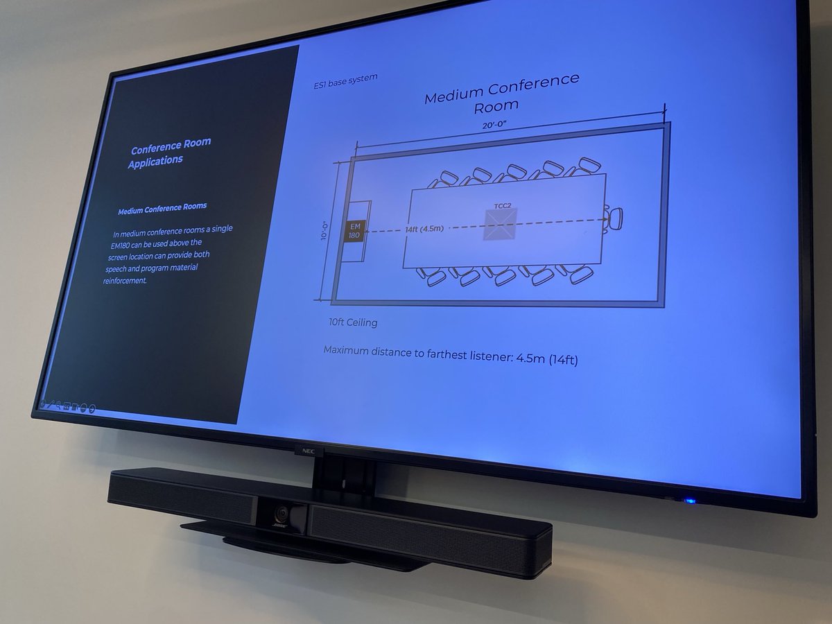 nancyblanchard's tweet photo. Nice to see our consultants using @BosePro VB1 videobar in their meeting room here in NYC. #AVTweeps #BosePro https://t.co/T2AudKivCL