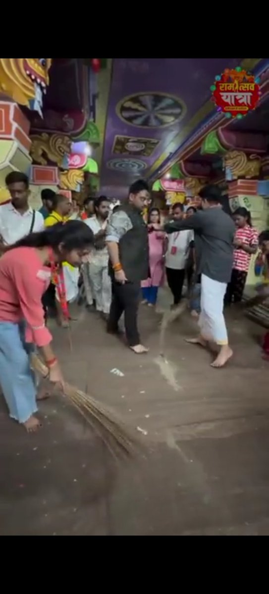 CLEANING UP WITH RAMAYANA VIBES! ✨ JOINING HON'BLE PM MODI'S #SWACHHMANDIR MISSION, WE STARTED OUR RAMOTSAV YATRA BY GIVING THIS RAMESWARAM TEMPLE A DEEP CLEAN. EVERY STEP TOWARDS A CLEANER INDIA IS A SACRED STEP! 🇮🇳 #RamotsavYatra