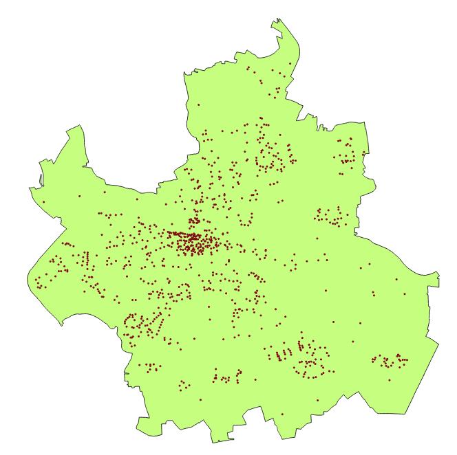 JWiegetritt's tweet photo. (12-1) Mittelt man die Koordinaten aller #Regensburg|er 26.342 Hausnummern (Ende 2019) mit einer #Tabellenkalkulation, so erhält man den #Mittelpunkt der Adressen. Der Punkt wanderte in den letzten 10 Jahre ca. 128 m nach Osten.(#mHnr). #MPVDV #Pylone #Radtour #Fahrrad #QGIS https://t.co/wSQeO25mmh