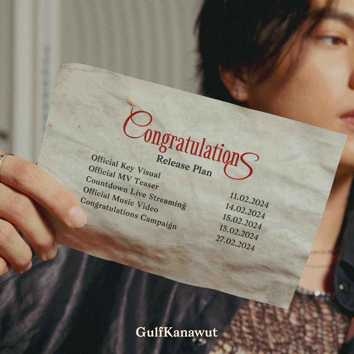 Official Release Plan

15.02.2024

#GulfKanawut
#CongratulationsGulf
#ยินดีกับเธอGulf