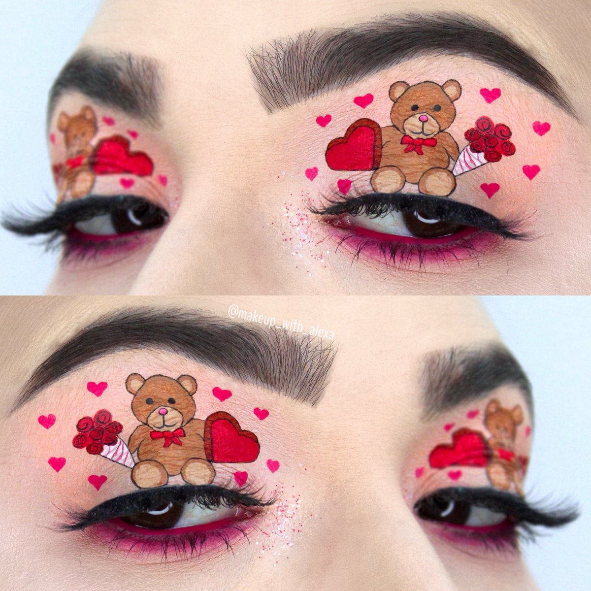 I love you BEARY much 🧸🌹♥️ Brands tagged 🧸 Instagram.com/makeup_with_al…