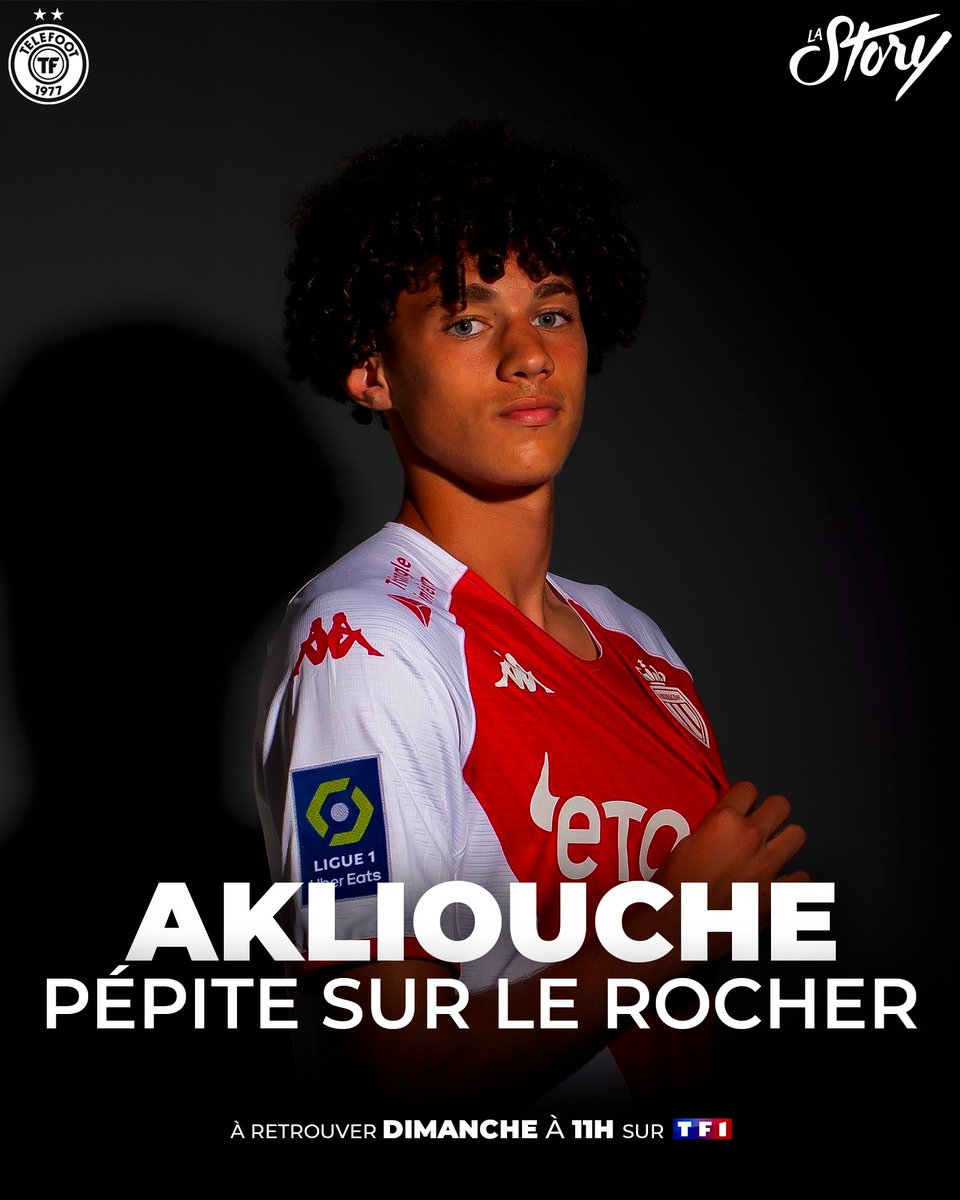telefoot_TF1's tweet photo. 🔴⚪ Dimanche, découvrez l'histoire de Maghnes Akliouche dans Téléfoot ! 

La pépite monégasque a rencontré @MamoodTraore et vous raconte son parcours, de Villemomble à Monaco, avec des témoignages de ses proches et ses coéquipiers. Un sujet à découvrir dimanche à 11h ! https://t.co/gS9C17J4Zb