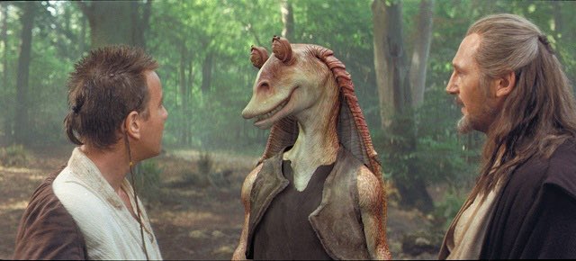 DiscussingFilm's tweet photo. Liam Neeson says that him and Ewan McGregor were “personally hurt and offended by the critical reaction” to Jar Jar and Ahmed Best.

“Ahmed was so funny and inventive.”

(Source: https://t.co/3VAe9XnhnM) https://t.co/nScJGO4leJ