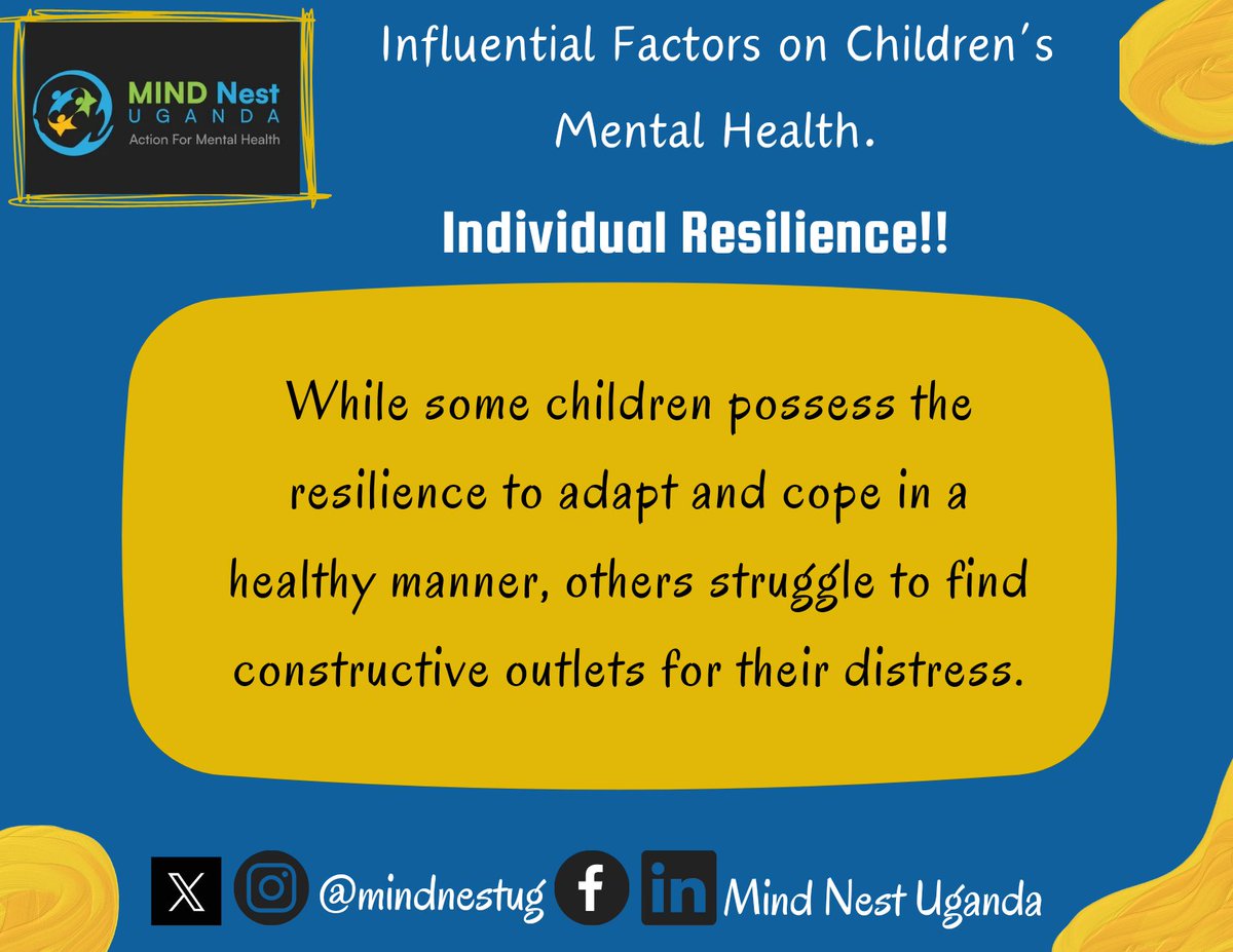 Building Strong Minds: Unpacking the Power of Individual Resilience in Children's Mental Health.

1/2

#ResilienceUnleashed
#RiseAboveAdversity
#ResilientKidsMatter
#MentalWellBeingInChildren #MentalWellness