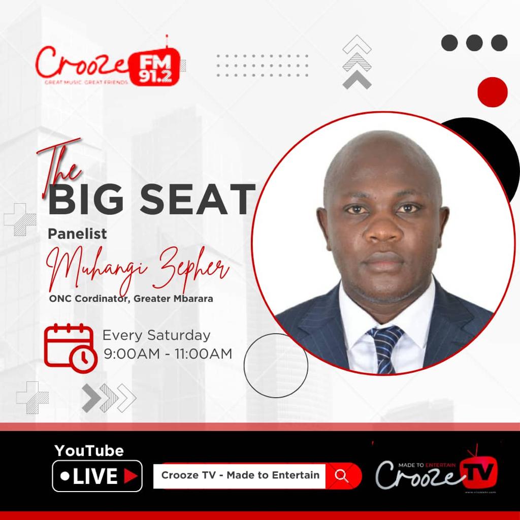 ZephMuhangi's tweet photo. Updates: On delegation of @onc_nrm Manager SPA Hajjat @ChiefMuzzukulu, I will be hosted tomorrow on the #BigSeat Program at 9am @912CroozeFM, Mbarara to discuss on issues of National Importance. Please endeavor to tune on. @Onc_media
 #JajaTovaKuMain2026
#GreaterMbarara https://t.co/ZSqYd89gAO