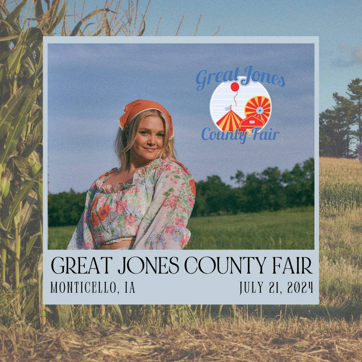 haileywhitters's tweet photo. I have soooo many memories growing up going to the jones county fair (pictures incoming) so to say this one means a lot to me is an understatement. Can’t believe I get to headline my own night…. Tix on sale Monday so you best snatch ‘em up!! HOPE TO SEE ALL MY CORN STARS ✨🌽 https://t.co/NQ6MeCeHdZ
