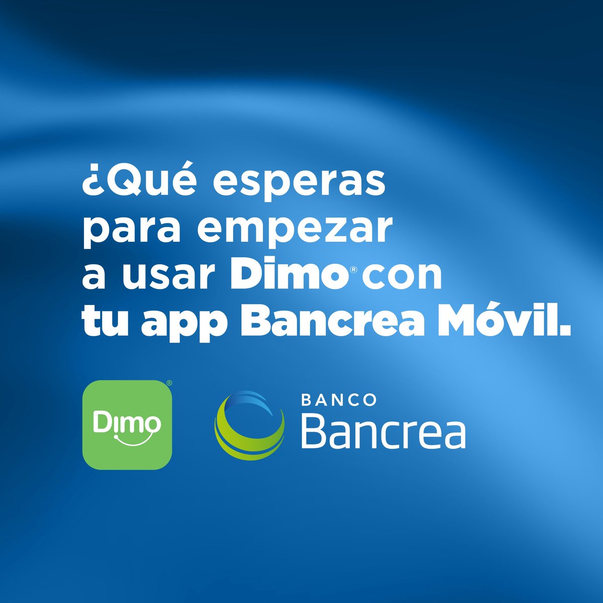 Dimo llega a tu app Bancrea móvil, ahora es más fácil realizar pagos con tu celular de forma rápida y segura.