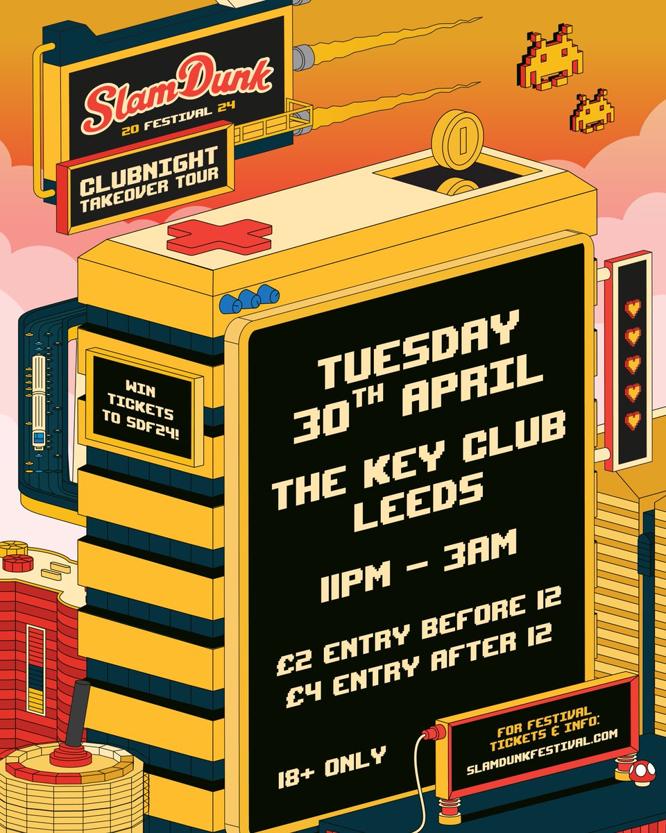 The Slam Dunk Club Takeover Tour has just been announced!

We'll be celebrating a night of all things @slamdunkmusic with the chance to win tickets to #SDF24 on Tuesday 30th April so be sure to join us 🤘