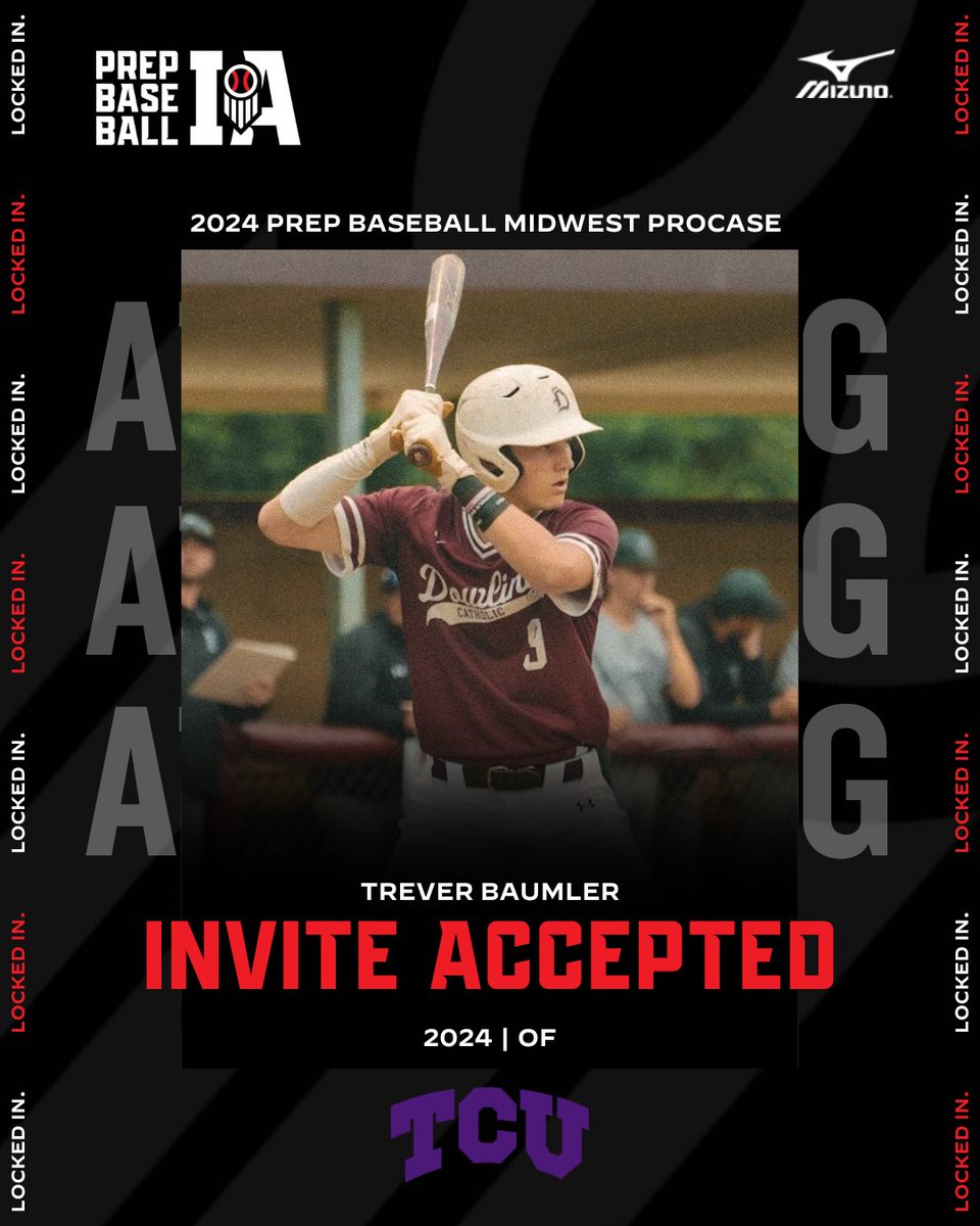 𝗠𝗶𝗱𝘄𝗲𝘀𝘁 𝗣𝗿𝗼𝗰𝗮𝘀𝗲: 2024 OF Trever Baumler (Dowling Catholic, IA)

𝙄𝙉𝙑𝙄𝙏𝙀 𝘼𝘾𝘾𝙀𝙋𝙏𝙀𝘿

🔜 <a href="/TCU_Baseball/">TCU Baseball</a> commit
📊 Ranked 4th in Iowa | 188th Nationally
👤 loom.ly/tYS0FO0 

<a href="/trever_baumler/">Trever Baumler</a> | @PrepBaseball