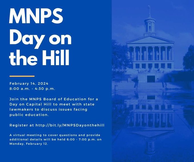 WE NEED YOUR HELP! Join the MNPS Board and families to advocate on behalf of our kids. 
Register to join us at bit.ly/MNPSDayonthehi…