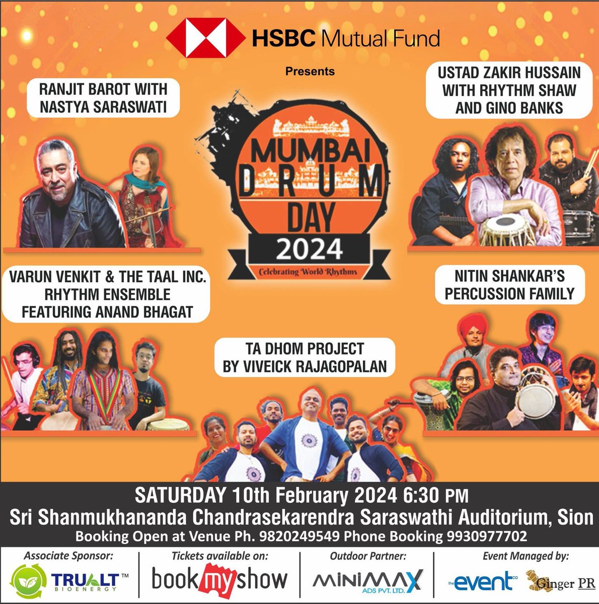 mumbaidrumday's tweet photo. @mumbaidrumday 

Celebrating Drum Set with World Rhythms at Mumbai Drum Day concert 2024 on 10th February 2024 at Sri Shanmukhananda Auditorium, Sion at 6.30PM Onwards. https://t.co/ofaRGJ2UTQ
