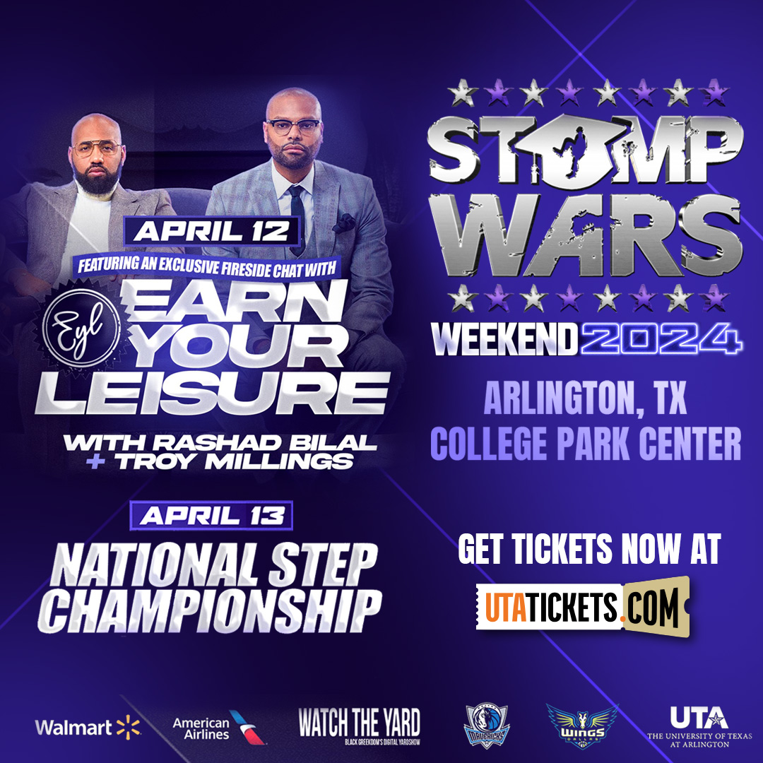 Stomp Wars 2024 at College Park Center! 📅 April 12: Earn Your Leisure Night Experts Rashad Bilal & Troy Millings talk wealth with host Rock-T. Special guests! 📅 April 13: National Step Championship Top youth step teams compete! Tickets: utatix.com/StompWars24 #StompWars2024