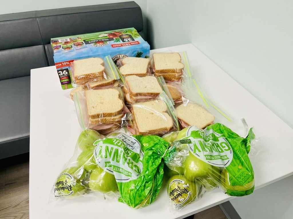 As the first agenda item of our 2024 #ESG Road Map, Shipco Miami gathered on January 31st in the employee break room to make sandwiches for people in need and delivered them along with apples and juices to #Camillus House that afternoon.
