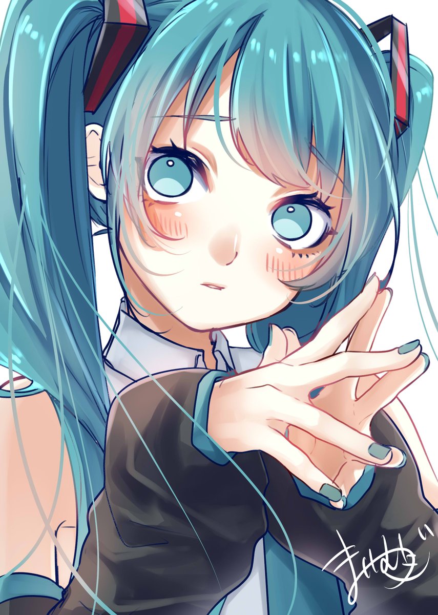 初音ミク「君のいろんな表情が見たい#初音ミク #VOCALOID 」|まいむぎのイラスト