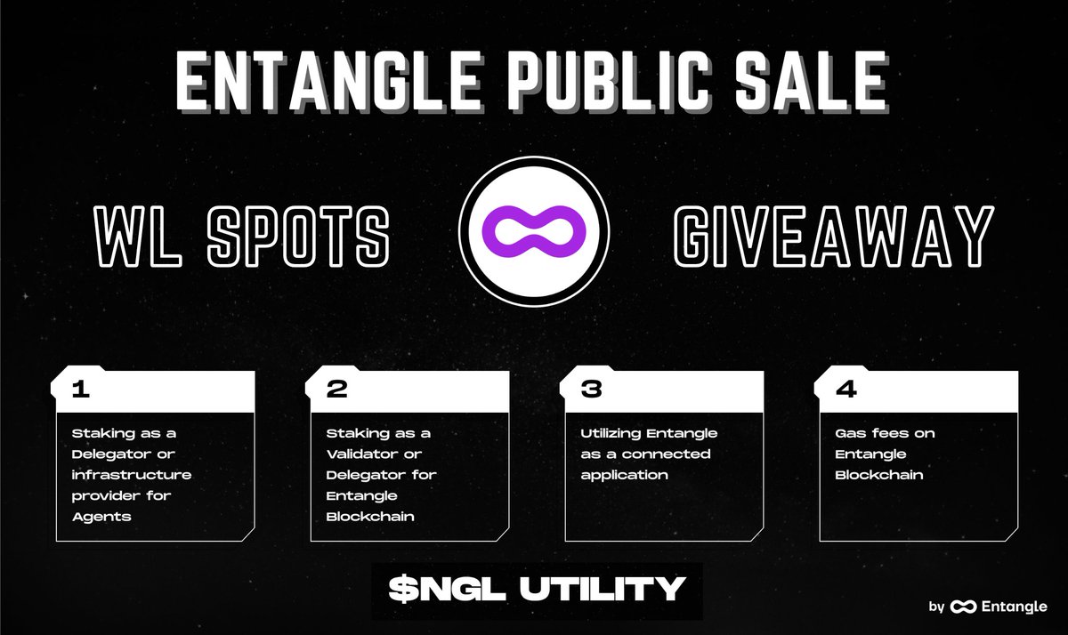 Public Sale Spots Giveaway 💎

IDO &amp; Sales in Bullmarket can be very profitable.

✦ February 20th, $100 Allocation Tickets so almost anyone can participate! 💰

<a href="/Entanglefi/">Entangle</a> gave me 𝟭𝟬 𝗪𝗟 𝗦𝗽𝗼𝘁𝘀 for you!

Entangle could be one of the biggest Launch this year! 🧵

𝗥𝗧 ↓
