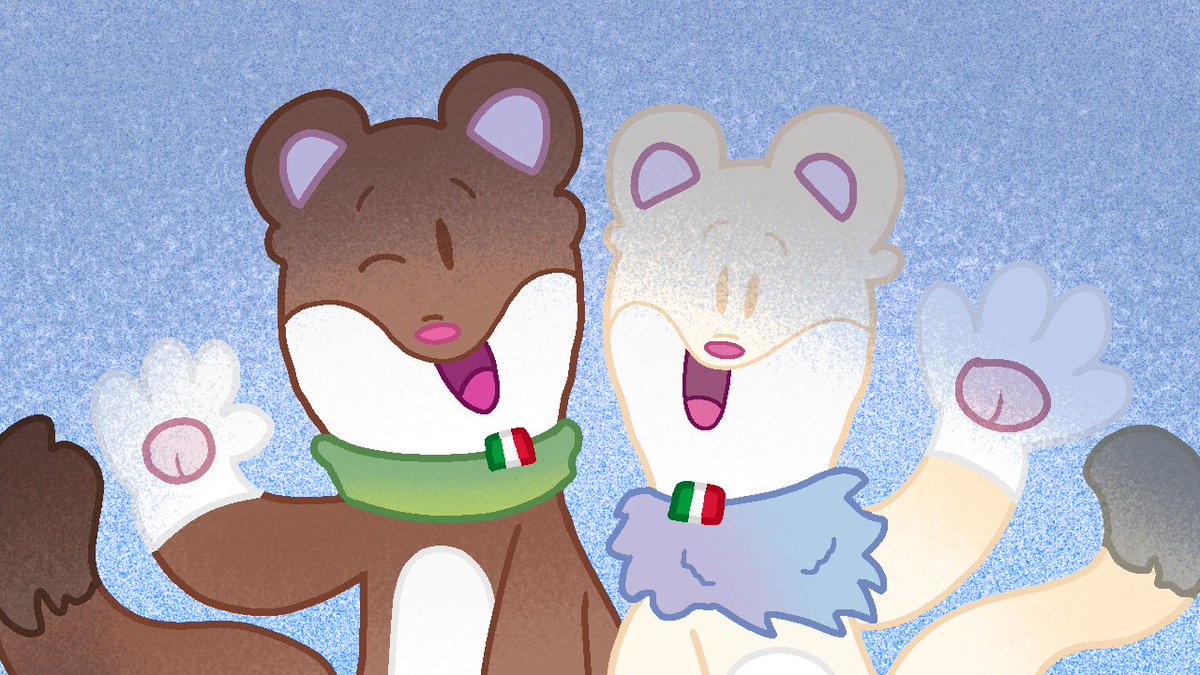 Ciao, Tina and Milo! I really love them!
#TinaMilo #stoat #MilanoCortina2026