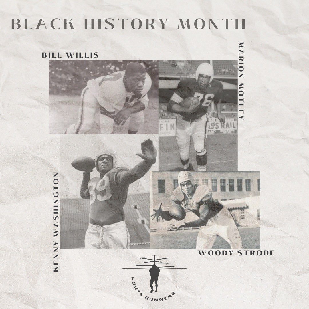 For #BlackHistoryMonth we are highlighting four men whose names are not commonly known or recognized for setting the pace for what would become a diverse league of the world’s best athletes. These four men helped integrate the NFL in 1946. #BeatTheObstacles | #RouteRunners