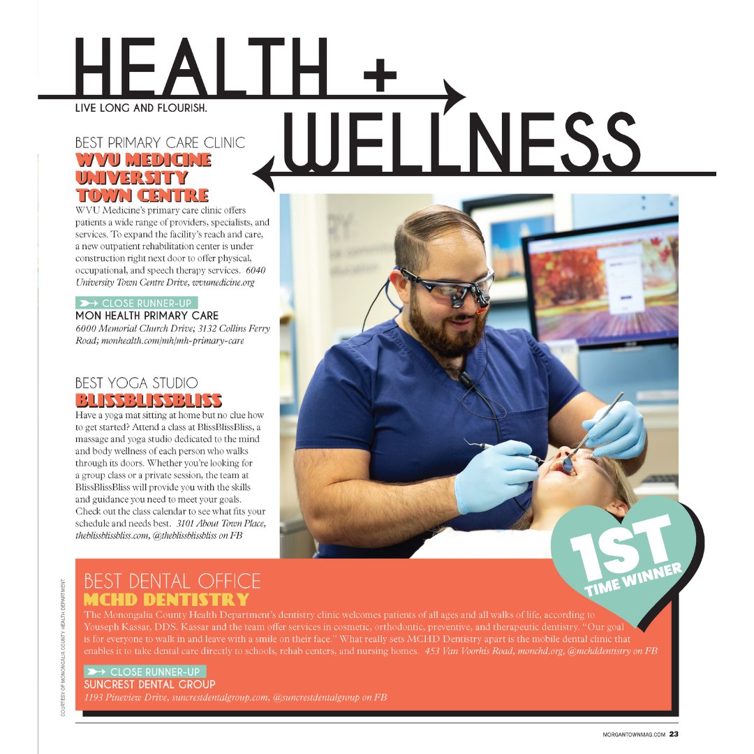 WVMCHD's tweet image. We won! MCHD Dentistry has been voted the Best of Morgantown by Morgantown Magazine's readers! We want to thank our patients for their votes and their appreciation. We couldn't have done it without you! 
#wvmchd #Dentistry #BOM2024 #BOM24 #BestOfMorgantown 
🏆🏆🏆