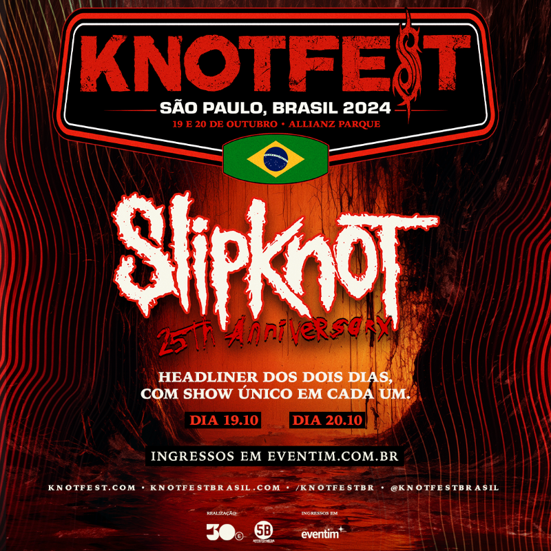 30ebr's tweet photo. São Paulo vai tremer! Não fique de fora de dois dias de puro metal no Knotfest 2024! Garanta seu ingresso em https://t.co/AR3ah11r1U