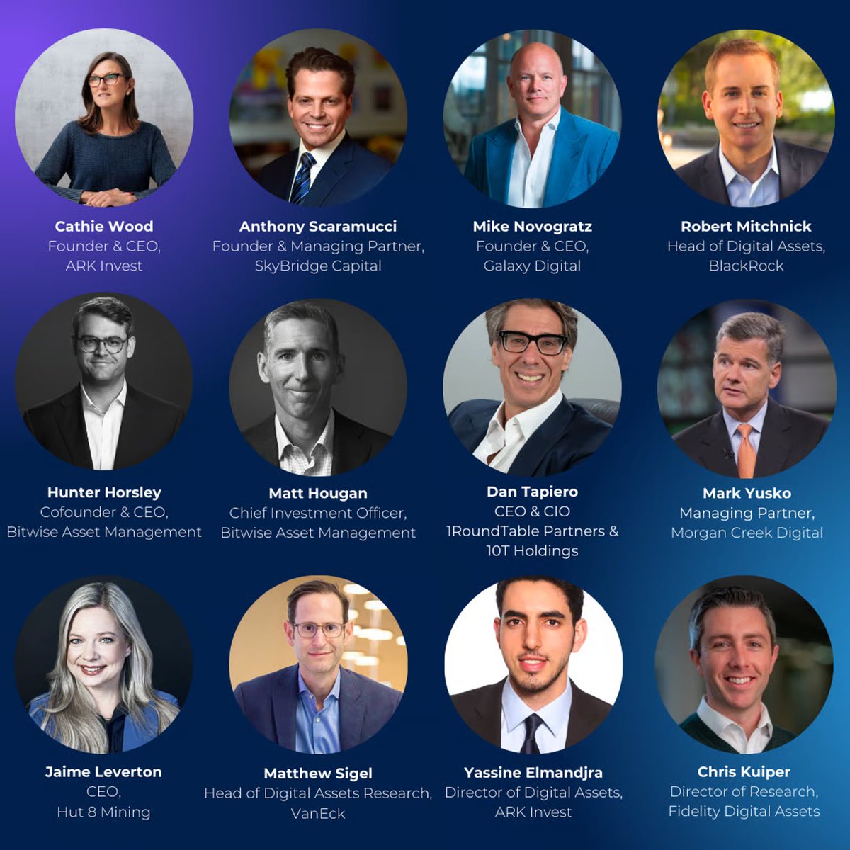 We are hosting the first Bitcoin Investor Day on March 22nd in NYC. It is  the annual meeting for sophisticated Wall Street investors interested in  Bitcoin. Tickets are only $50. Lineup is