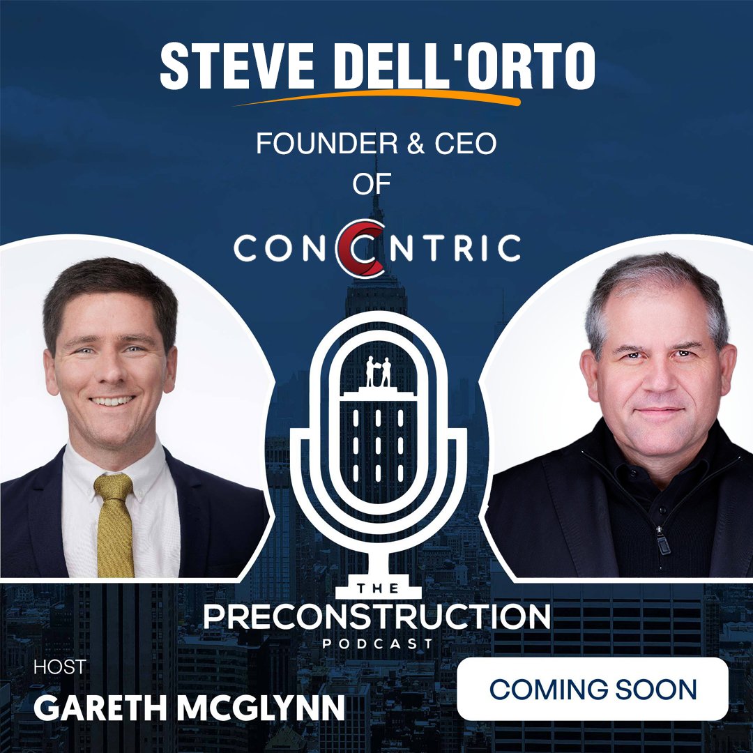 concntric's tweet image. Stay tuned 👀 Coming Monday, a new episode of #ThePreconstructionPodcast featuring our Founder, Steve Dell&apos;Orto! 📺

#preconstructionsoftware #constructionpodcast