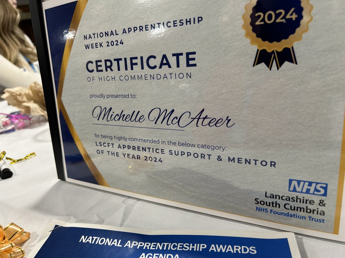 Christopher Upton (@chrisupton888) on Twitter photo What a fabulous day it was at the LSCFT apprentice awards on Wednesday. So proud of the IST and Michelle McAteer for winning their special awards! Enjoyed listening to inspirational stories by apprentices. <a href="/ApprenticeLSCFT/">LSCFT Apprenticeships & Careers Team</a> <a href="/WeAreLSCFT/">Lancashire & South Cumbria NHS Foundation Trust</a> <a href="/JacquieShenton/">Jacquie Shenton</a> <a href="/ChrisHutchRNLD/">Christine Hutchinson RNLD QN</a> What a fabulous day it was at the LSCFT apprentice awards on Wednesday. So proud of the IST and Michelle McAteer for winning their special awards! Enjoyed listening to inspirational stories by apprentices. <a href="/ApprenticeLSCFT/">LSCFT Apprenticeships & Careers Team</a> <a href="/WeAreLSCFT/">Lancashire & South Cumbria NHS Foundation Trust</a> <a href="/JacquieShenton/">Jacquie Shenton</a> <a href="/ChrisHutchRNLD/">Christine Hutchinson RNLD QN</a>