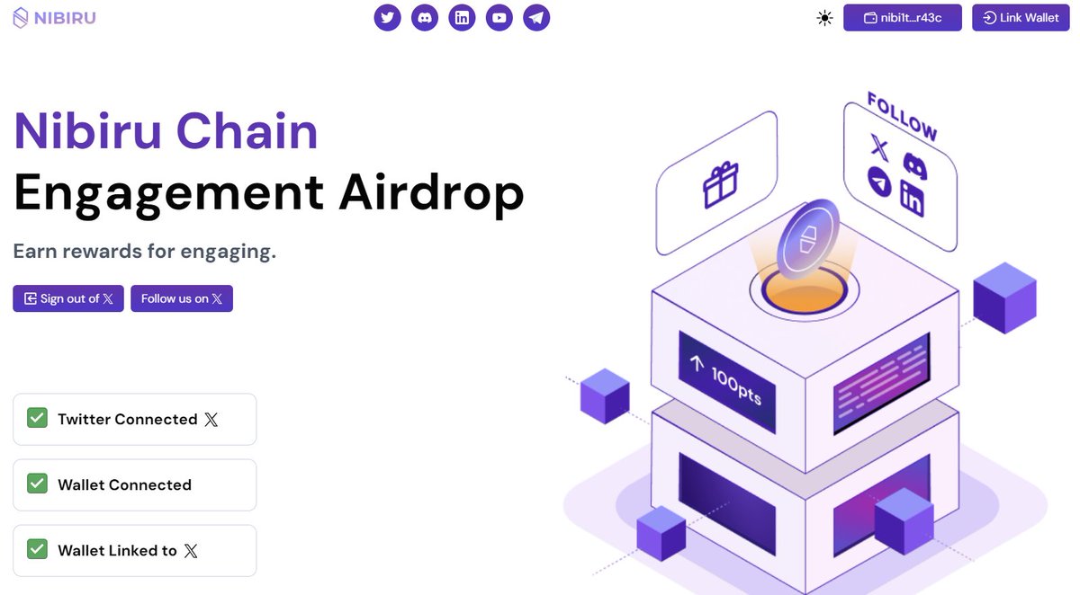 PastanagaCrypto's tweet photo. 👉Estoy farmeando @NibiruChain 

L1 de Cosmos que ha recibido $26.5M de financiación por parte de Kraken, NGC Ventures, Banter Capital, etc.

Han confirmado que el 18.5% de los tokenomics de $NIBI se destinarán al Airdrop y ya han explicado como calificar (Es GRATIS).

¿Cómo calificar?🪂

1️⃣ Nos vamos al siguiente link (no es ref): https://t.co/pKEgxdchAt
2️⃣ Conectamos billetera de Keplr o Leap
3️⃣ Vinculamos cuenta de X (Twitter)
4️⃣ Hacemos tareas sociales
5️⃣ Esperamos novedades

Y ya estaría, gratis, rápido y sencillo👌