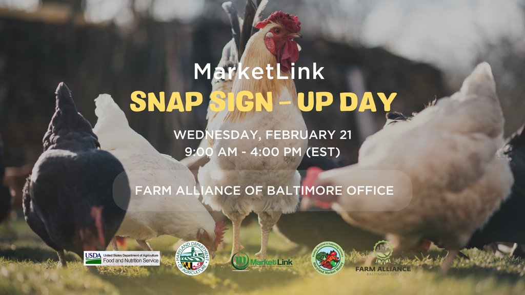 Read our flyer (link below) to understand what you need to bring/prepare if you'd like to sign-up with MarketLink in Baltimore in two weeks. Registration is required.  #mymarketlink #nafmnp #snapsignupday 

l8r.it/yz3x