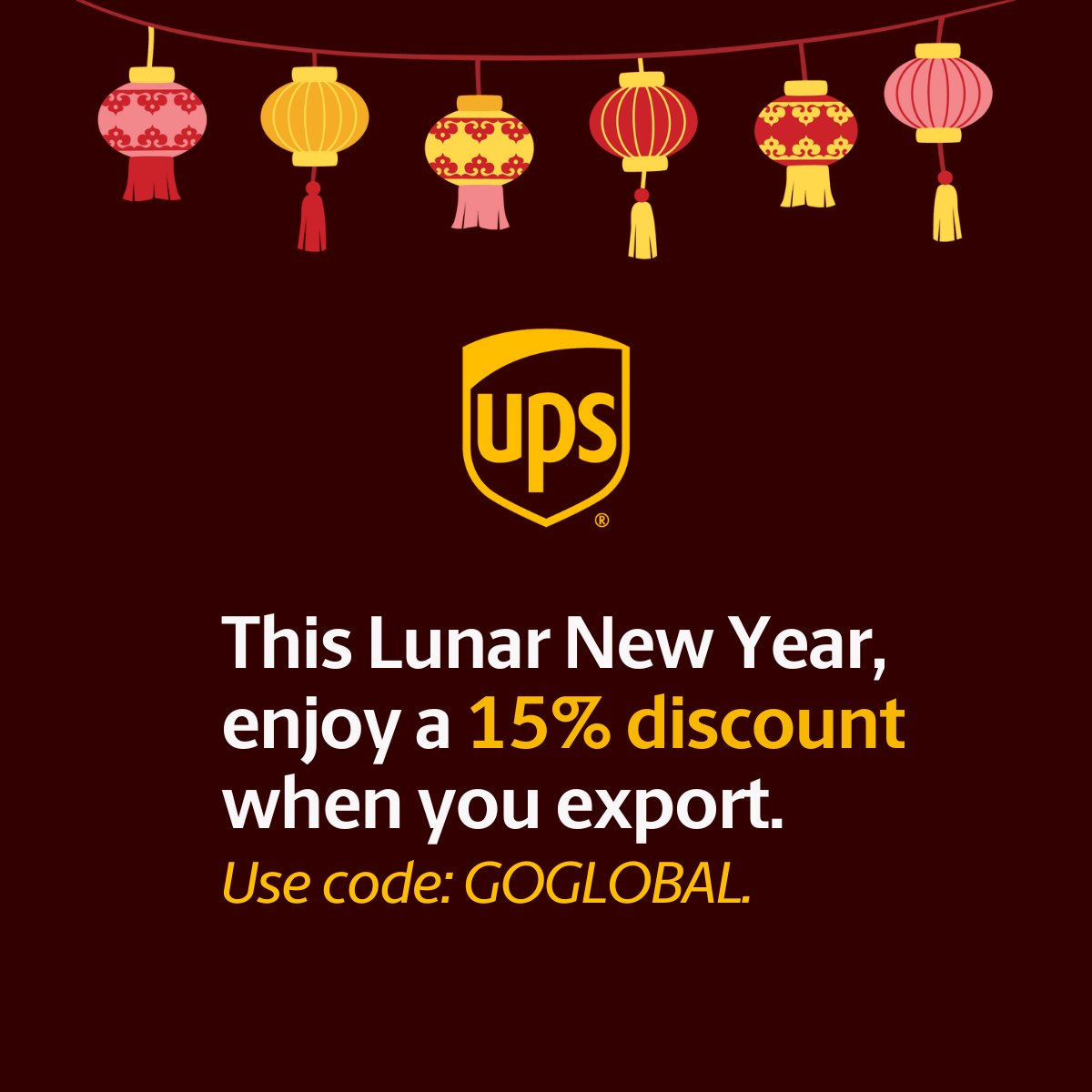 UPS_UK's tweet image. Celebrate Chinese New Year by spreading joy worldwide with an exclusive 15% off on your international shipments! Ship to China from as little as £19.73 when you apply the code 'GOGLOBAL'.
#GoGlobal this Lunar New Year! Ship now: spr.ly/6014VbIJE
#DeliverWhatMatters 🌏