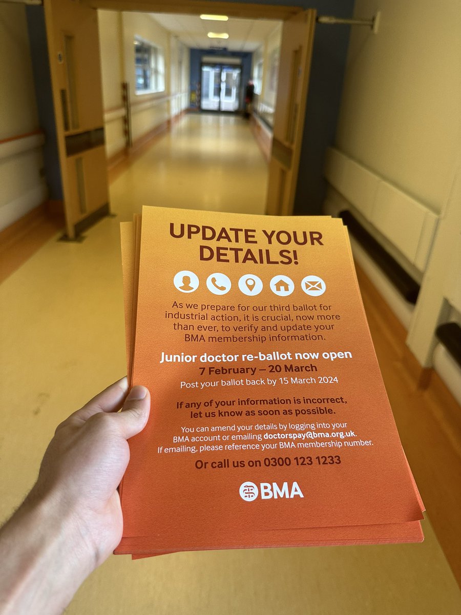 Another day, another ward walk at NXH!

✅Vote YES for Strikes
✅Vote YES for ASOS 

#TellThemAgain
#VoteYES
#FullPayRestoration