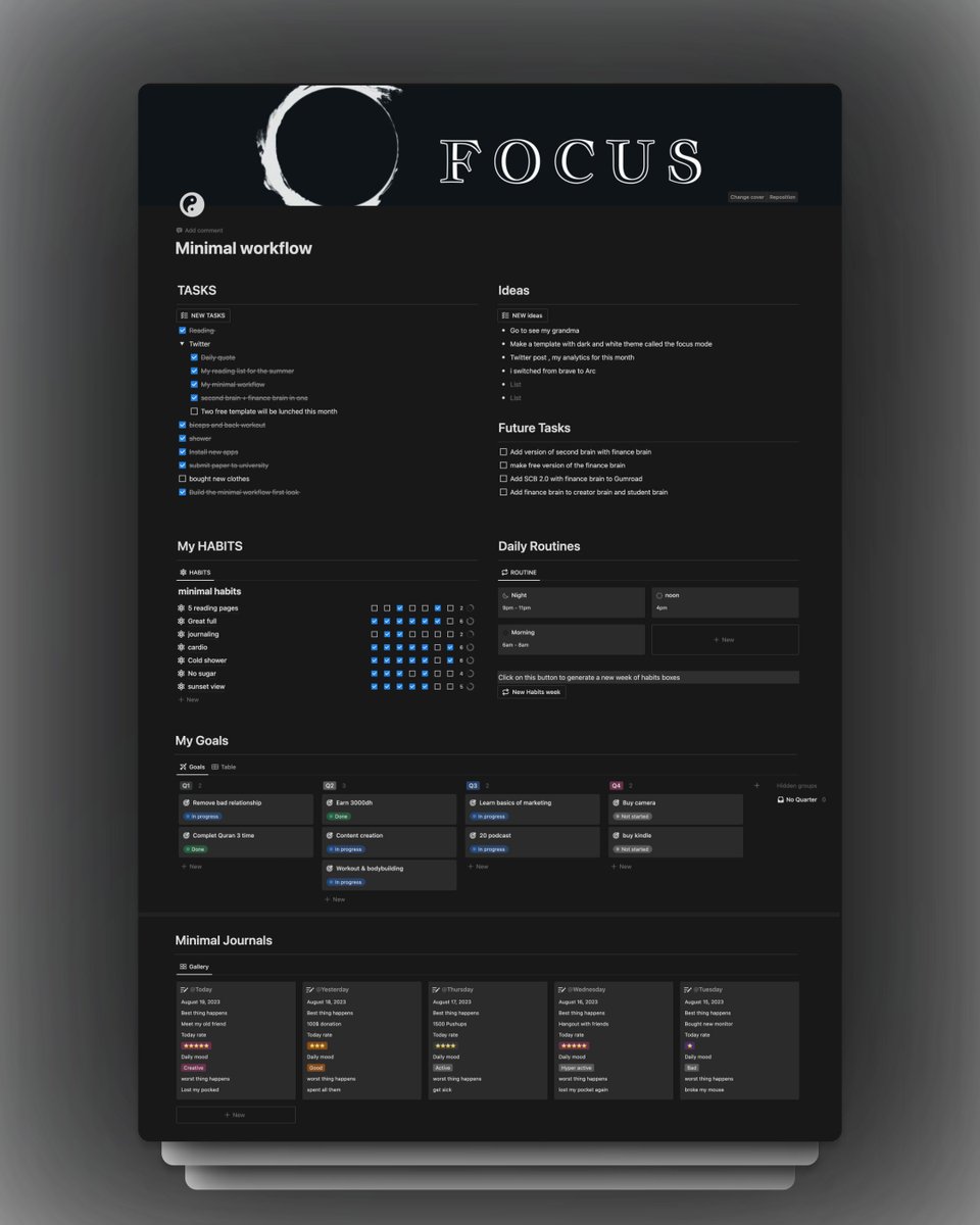 osama_latrache's tweet image. 24 Hours giveaway 🚨

Iman Ghadzhi developed the MONK MODE system to help you stay productive

I transform this idea into a practical Notion template to help you be organized

To get it:

1. Like
2. Follow me
3. Retweet &amp;amp; Comment &quot;FOCUS &quot;