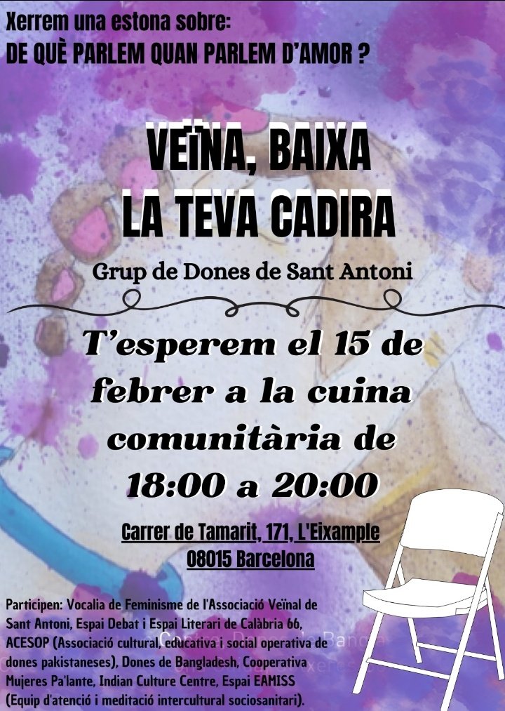 Molta sort companyes !!
Ús esperem a totes 😊 <a href="/vocaldonesAVVSA/">VocaliaDonesAVVSantAntoni</a>