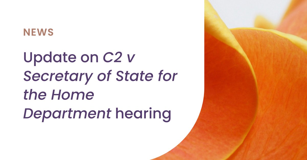 The hearing of C2 v Secretary of State for the Home Department, in relation to the deprivation of C2’s British citizenship, concluded today following four days of evidence and submissions before the Special Immigration Appeals Commission. bindmans.com/knowledge-hub/…