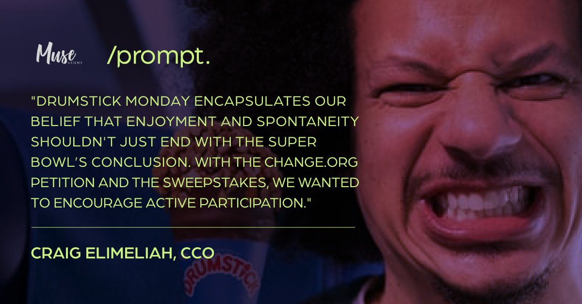 It's more than just a frozen treat, it's a movement. Check out our <a href="/MusebyClio/">Muse by Clios</a> feature and join our mission to redefine moments, kickstarting with nationwide celebration with #DrumstickMonday. Have you signed the petition? ➡️ lnkd.in/gGJSREkc