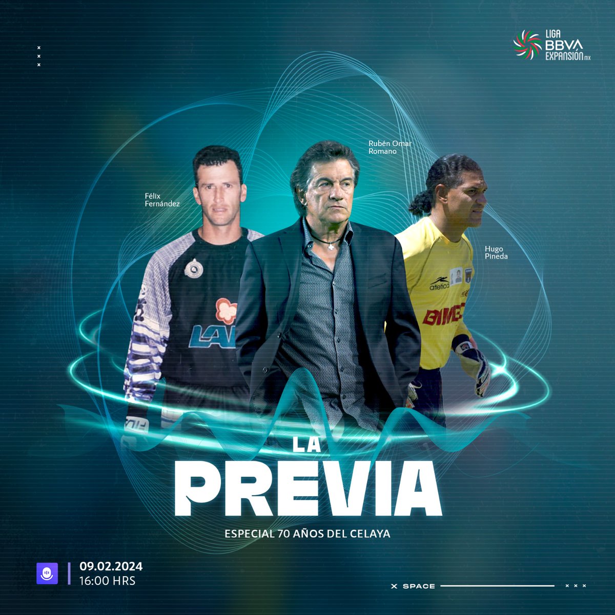 7⃣0⃣ AÑOS DE LOS <a href="/TorosCelayaCD/">Club Celaya</a> 🔥📜

Hoy, un space para recordar valiosos momentos de la historia de esta escuadra 🐂

🎙️<a href="/RubenRomanoDT/">Rubén Romano Oficial</a> 
🎙️<a href="/Felixatlante12/">Felix Fernandez</a> 
🎙️<a href="/ChatoPinedav/">Hugo Pineda</a>

Acompañados de <a href="/FutCelayense/">Fut Celayense Recuerdos</a> y <a href="/RubenGuerreroA/">Rubén Guerrero</a> 😎

👉🏻x.com/i/spaces/1YqJD…