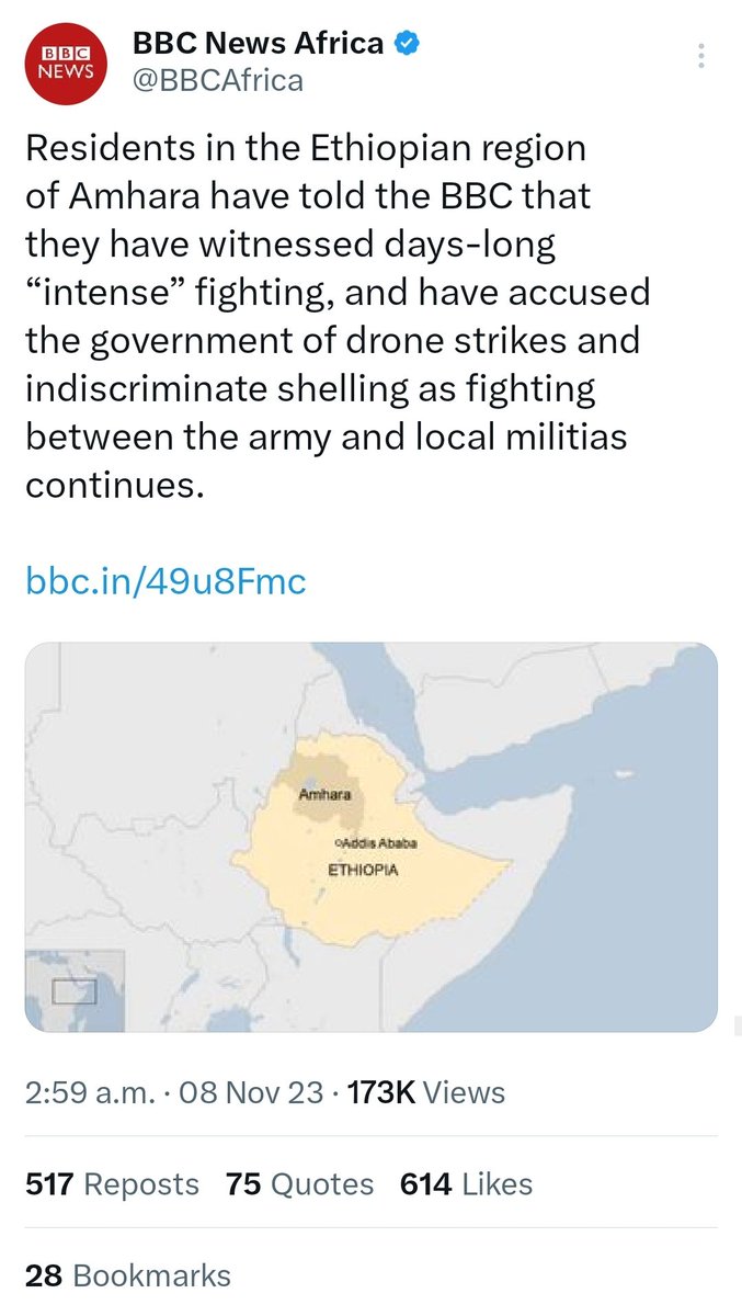 TheFitawrari's tweet photo. Acknowledgment of #MerawiMassacre is a welcome step from @USEmbassyAddis however ongoing use of vague language is disappointing. Government forces are the only group targeting civilians in #Amhara Region of Ethiopia with drones and heavy artillery.
#MessagefromAmbassador https://t.co/HzvDSpdiKq