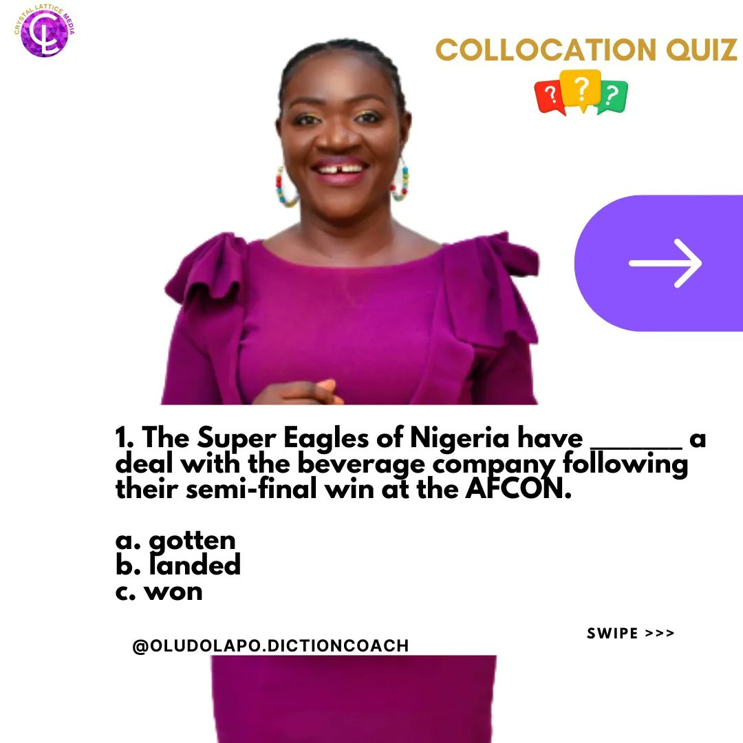 oludolapo_ade's tweet photo. Just like Bread and Butter, Rice and Beans, Iyan and efo riro!π
Some meals combine well with others.
Which words combine well with the sentences above?π€
Type your answers in the comment section.π
#grammar #wordcollocation #collocation #diction #tesol #esl #esllearning https://t.co/s2czuoAw0a