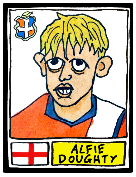 CheapPanini's tweet photo. 🎩 LUTON TOWN - we are drawing you. Badly. Again.

A wonky Hatters 23/24 odyssey, drawn with lots of enthusiasm but very little talent. Strap in, won't be good. This Alfie Doughty is as good as it's going to get.

Please tell the Hatters in your life 🧡
Apologies in advance #LTFC https://t.co/5sePNlF6Hp