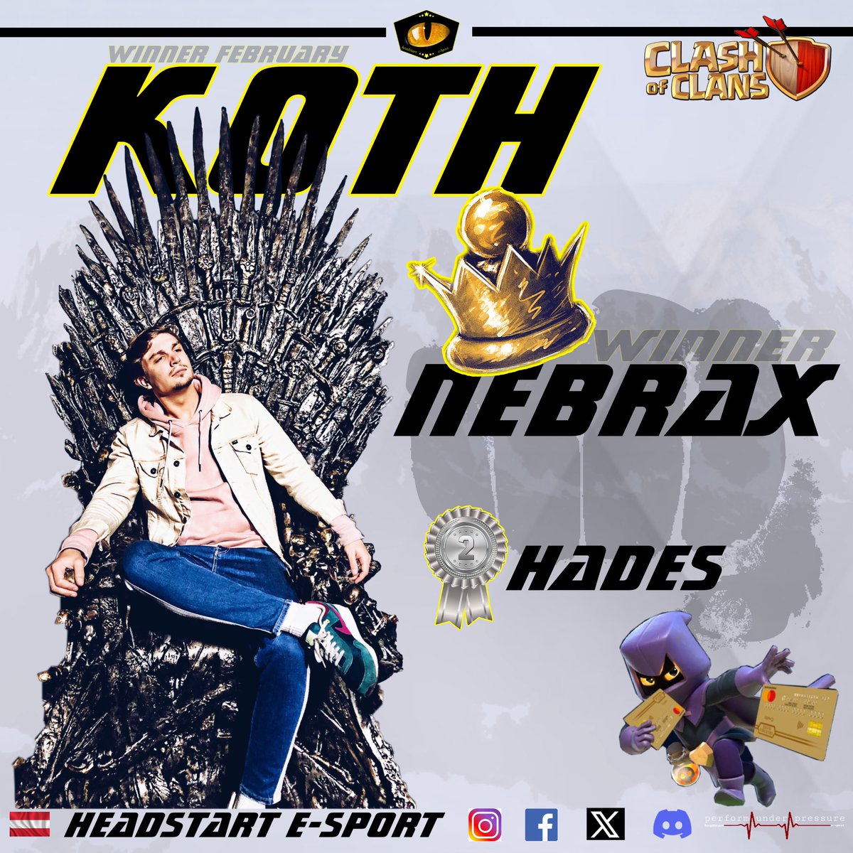 Gratulation to the winners from our first KOTH powered by <a href="/ES_SirMMM/">SirMMM</a> 🥳🥳🥳